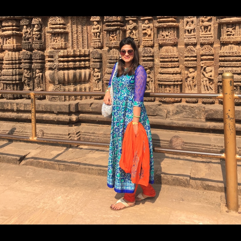 Long ‘A’ line batik print kurta/tunic